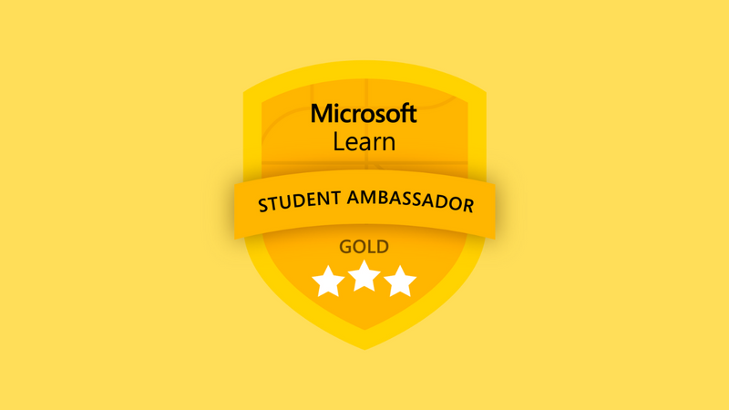 Microsoft Learn Student Ambassador Gold Logo